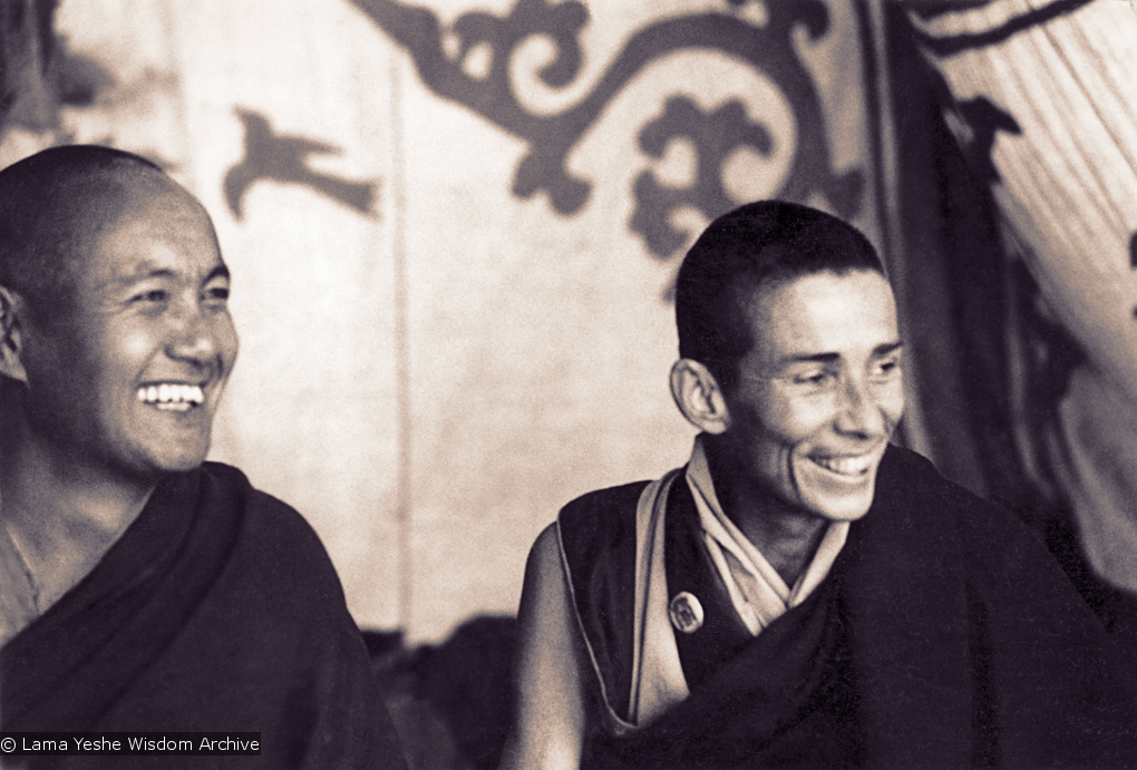 Lama and Anila, Bodhgaya, 1974