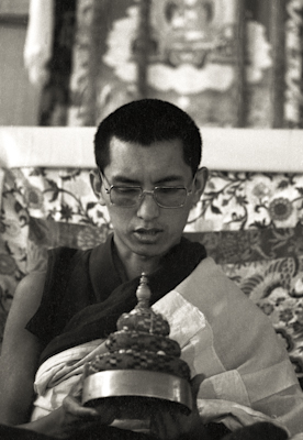 Rinpoche doing mandala offering, 1976