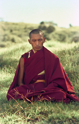 Rinpoche in meditation, 1975.