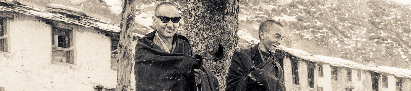 Lama and Rinpoche at Lawudo, 1969