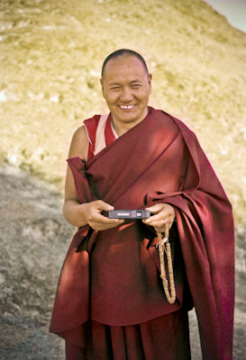 Lama Yeshe on the hill, 1975