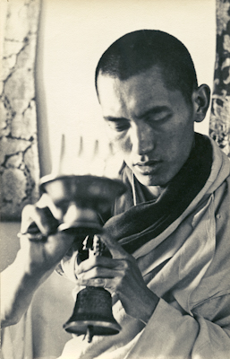 Lama Zopa Rinpoche doing puja, 1973