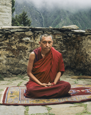 Rinpoche at Lawudo, 1990