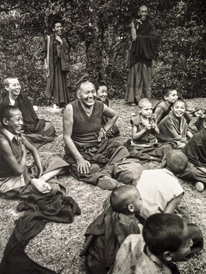 Lama with MEC students on picnic, 1979