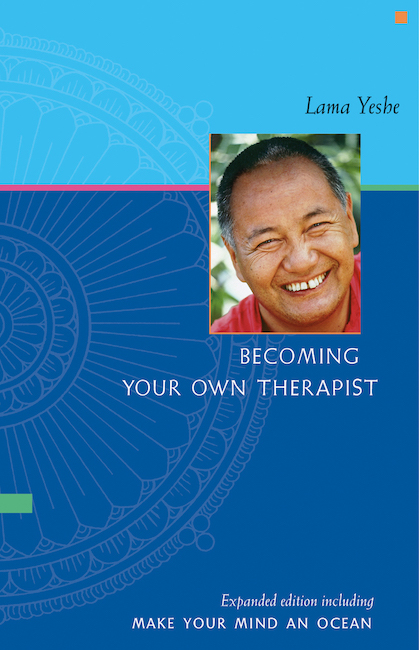 Book cover of the combined edition of Becoming Your Own Therapist, with Make Your Mind an Ocean, by Lama Yeshe.