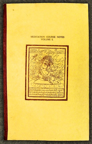 Cover of the book Meditation Course Notes Vol. 1 from the early Kopan Courses.