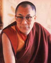 Portrait of His Holiness the 14th Dalai Lama.