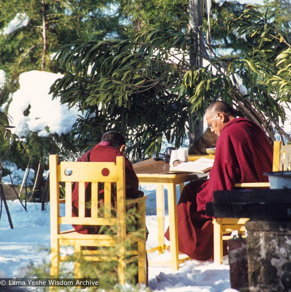 Rinpoche and Lama, Tushita, 1978