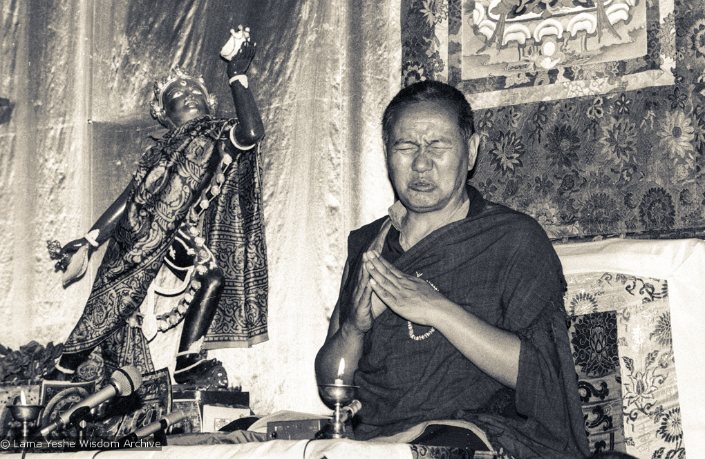 Lama Yeshe teaching at Tushita, 1983