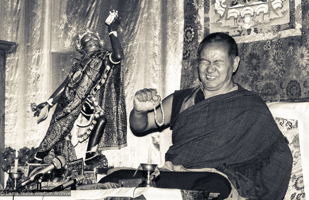 Lama Yeshe teaching at Tushita, 1983