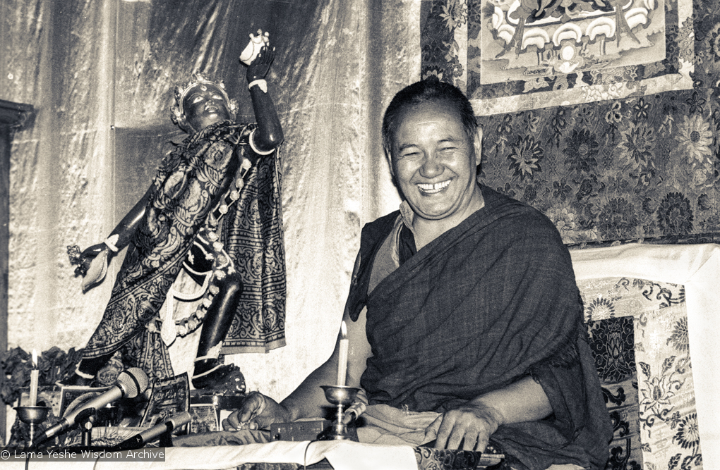 Lama Yeshe teaching at Tushita, 1983