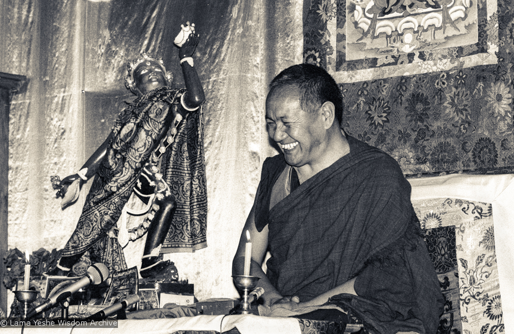 Lama Yeshe teaching at Tushita, 1983