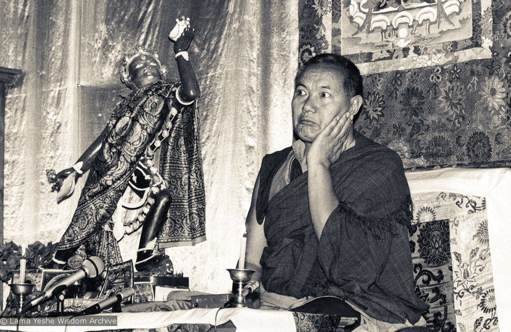 Lama Yeshe teaching at Tushita, 1983