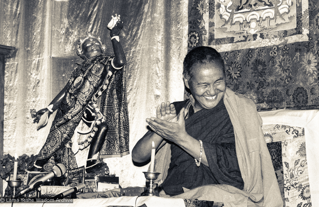 Lama Yeshe teaching at Tushita, 1983