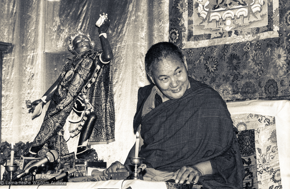 Lama Yeshe teaching at Tushita, 1983