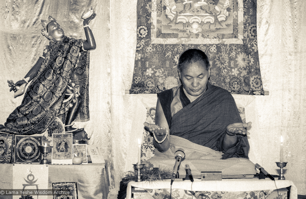 Lama Yeshe teaching at Tushita, 1983