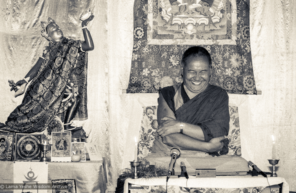 Lama Yeshe teaching at Tushita, 1983