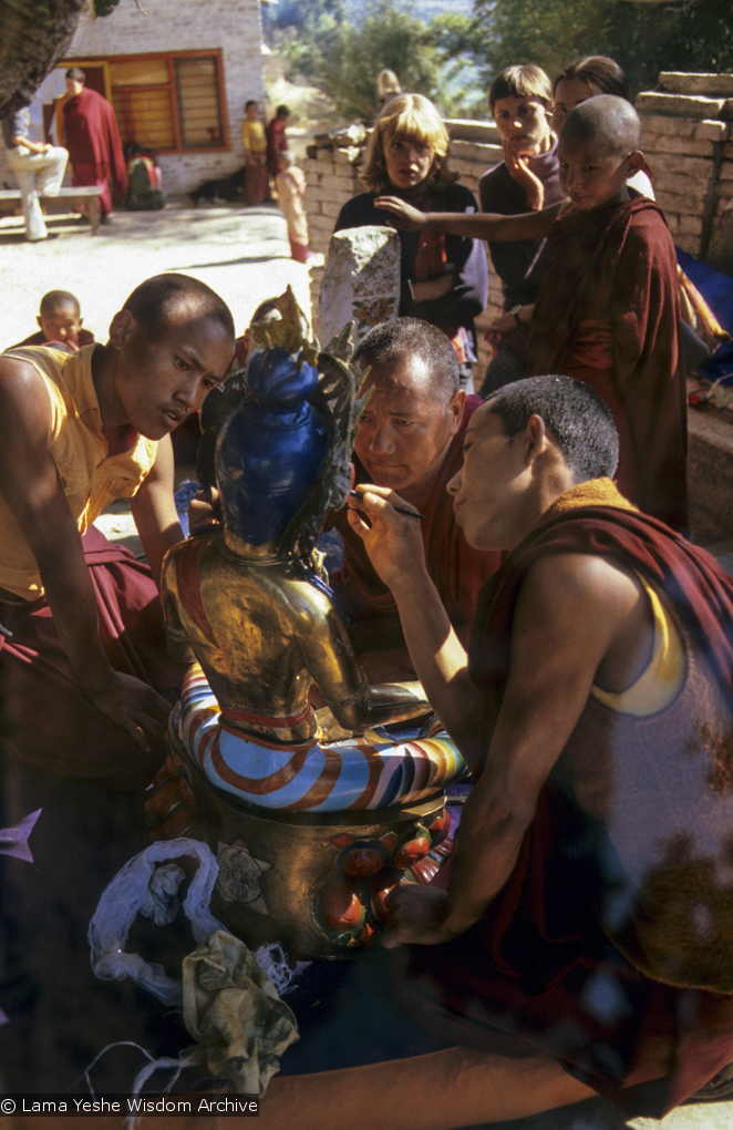 Lama painting Tara, 1976