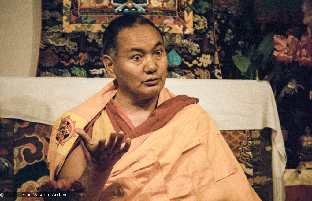 Lama teaching at VPI, 1983