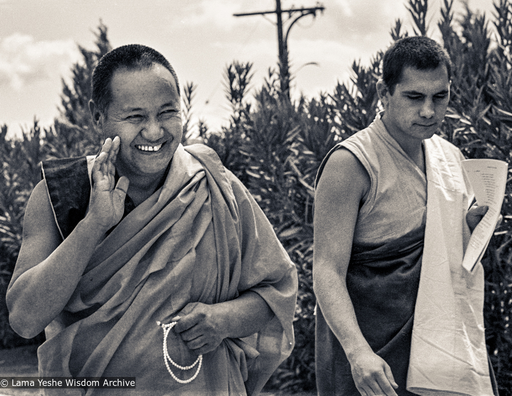 Lama with Chotak, Yucca Valley, 1977