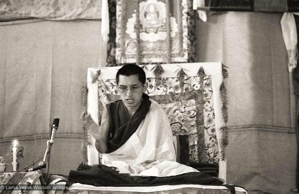 Rinpoche teaching, 1976