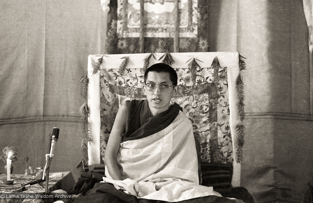 Rinpoche teaching, 1976