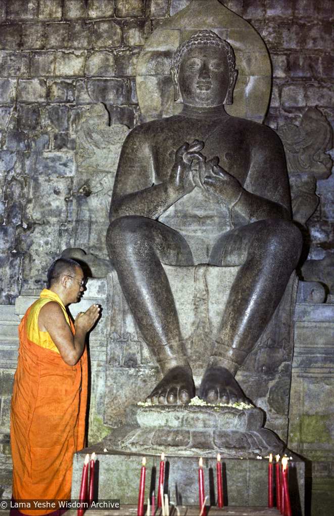 Lamas visit Borobudur, 1979