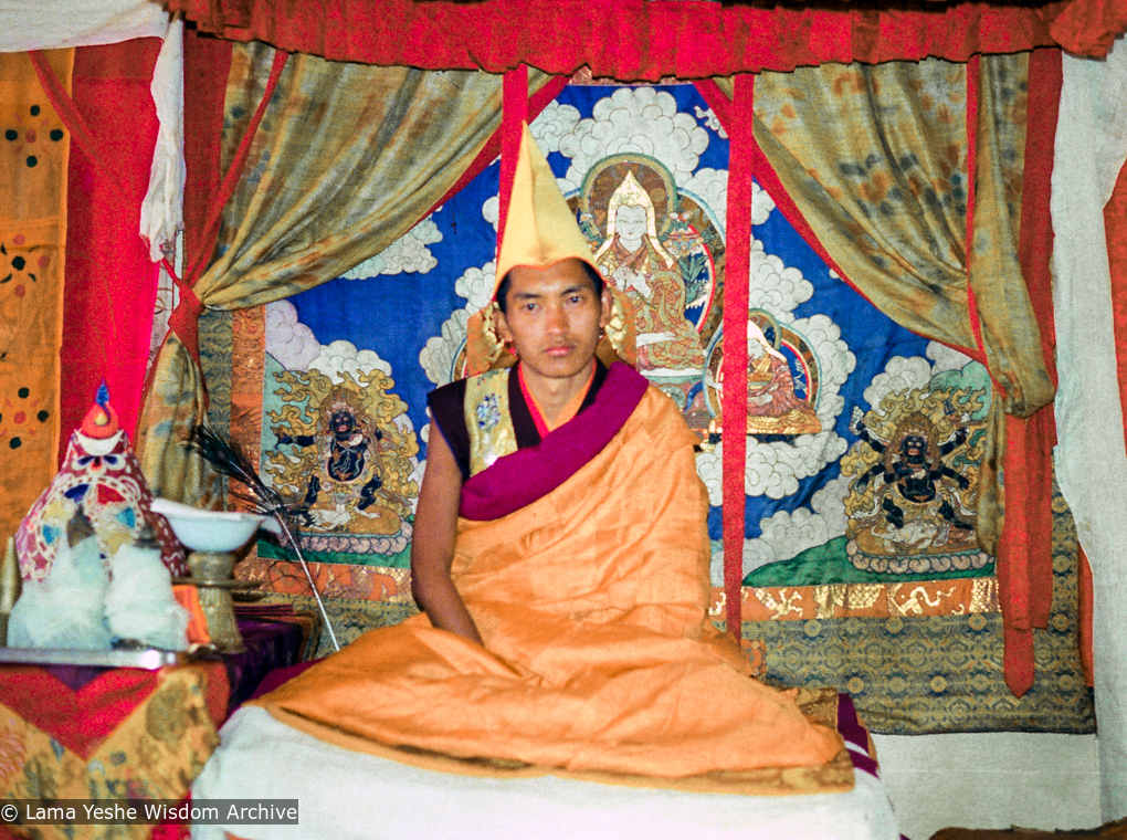 Rinpoche in ceremonial dress, 1975