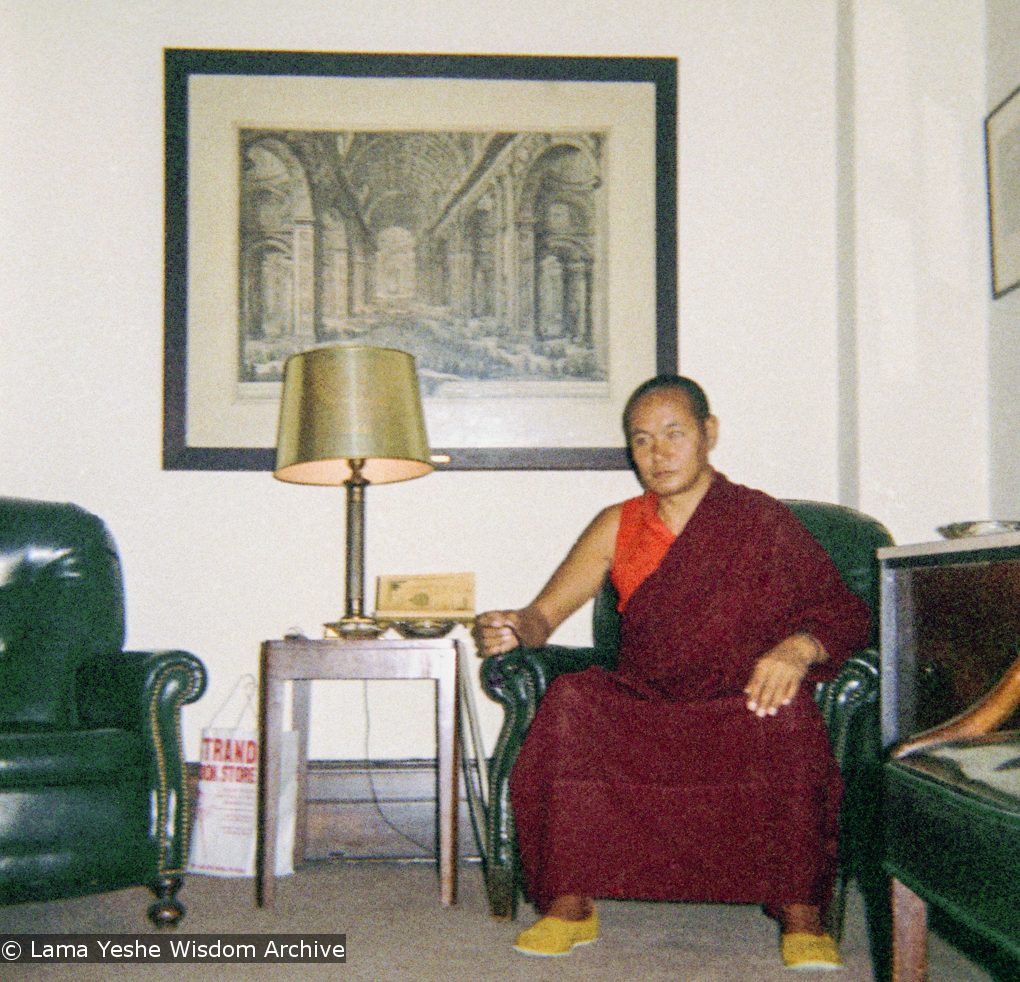 Lama Yeshe in New York City, 1974
