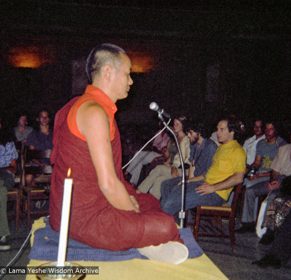 Lama Yeshe teaching in New York City, 1974