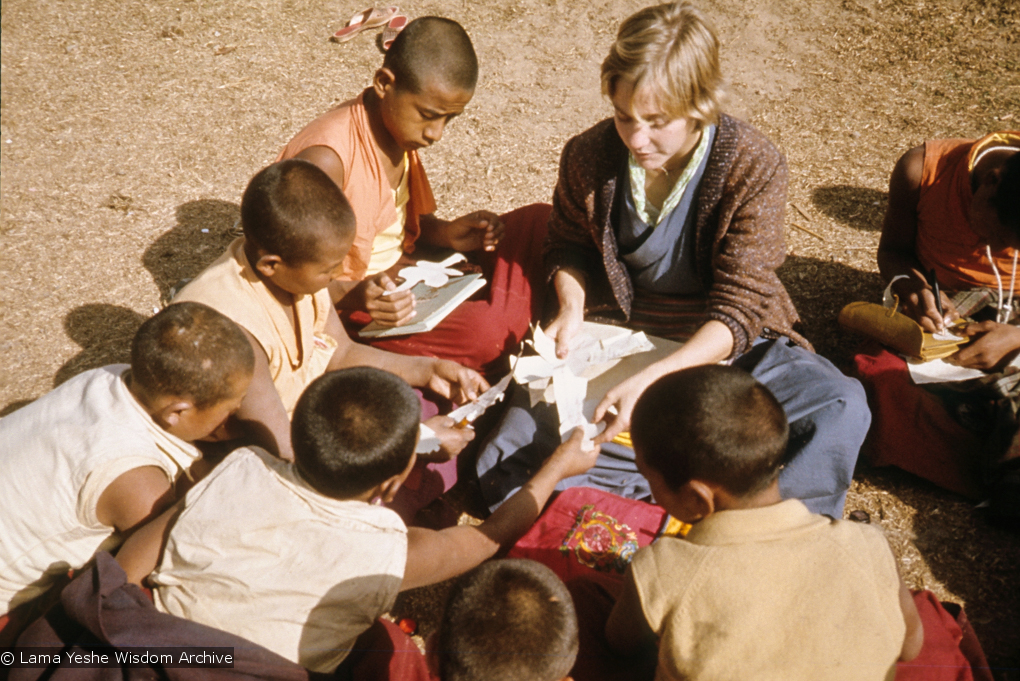 Connie teaching the MEC students, 1976