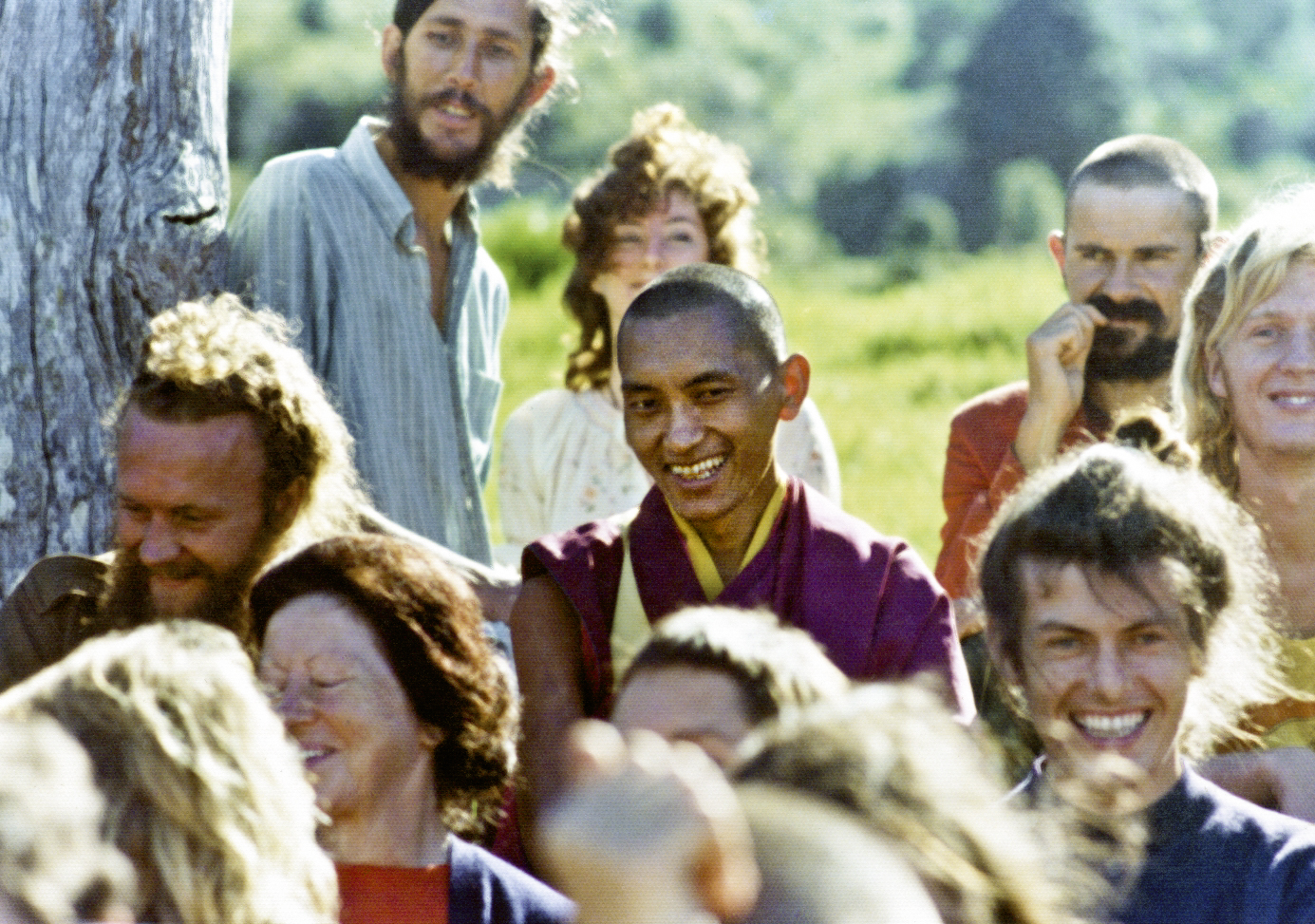 Rinpoche with the CI students, 1975.