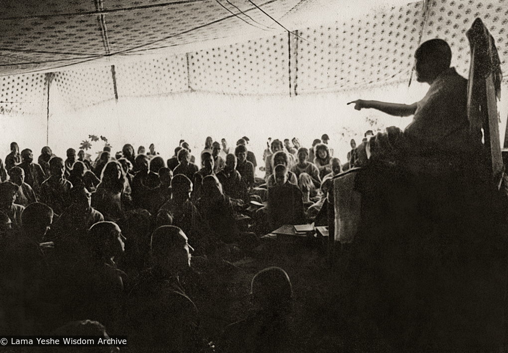 Lama teaching, Kopan, 1974