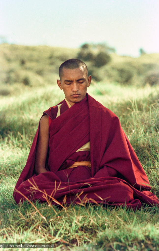 Rinpoche in meditation, 1975.
