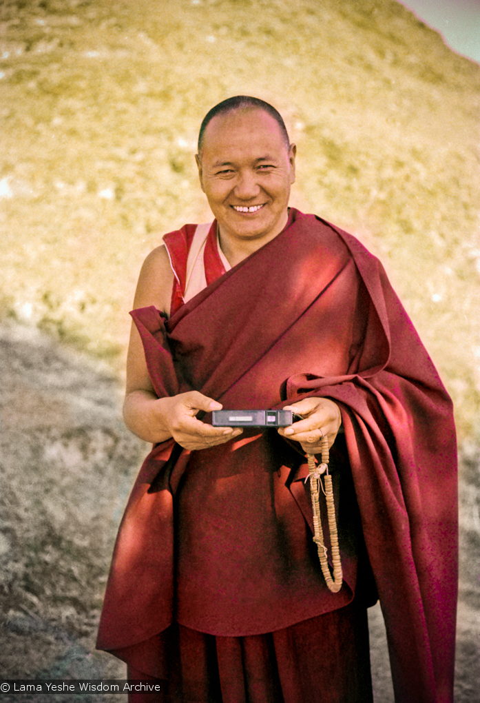 Lama Yeshe on the hill, 1975