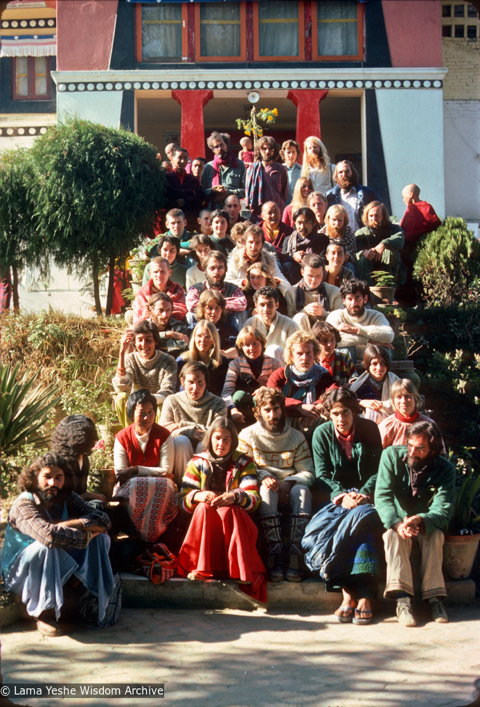 Group on steps, Kopan, 1976