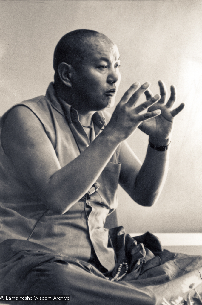 Lama teaching at UCSC, 1978