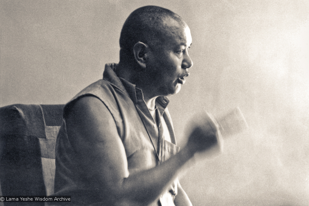 Lama teaching at UCSC, 1978