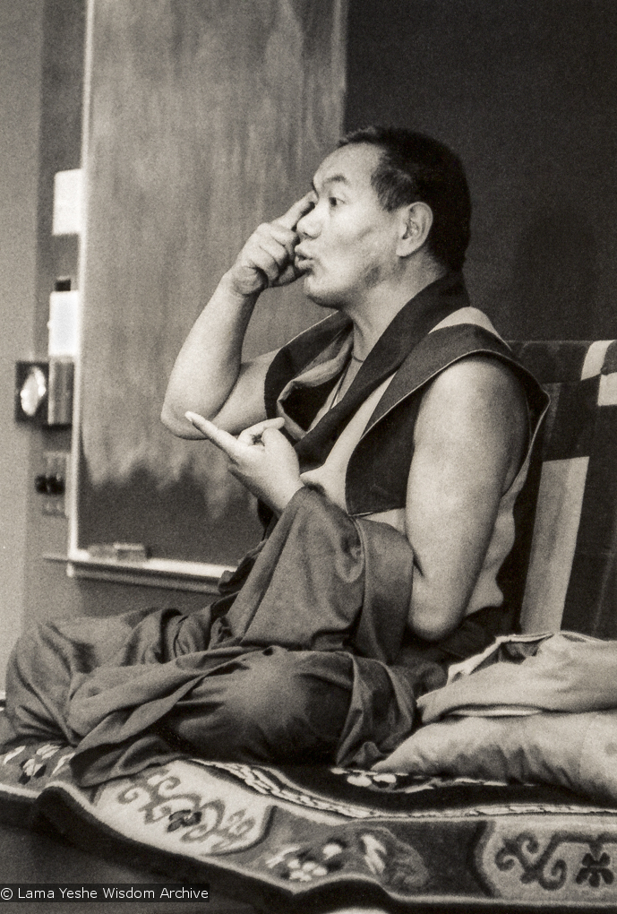 Lama teaching at UCSC, 1978