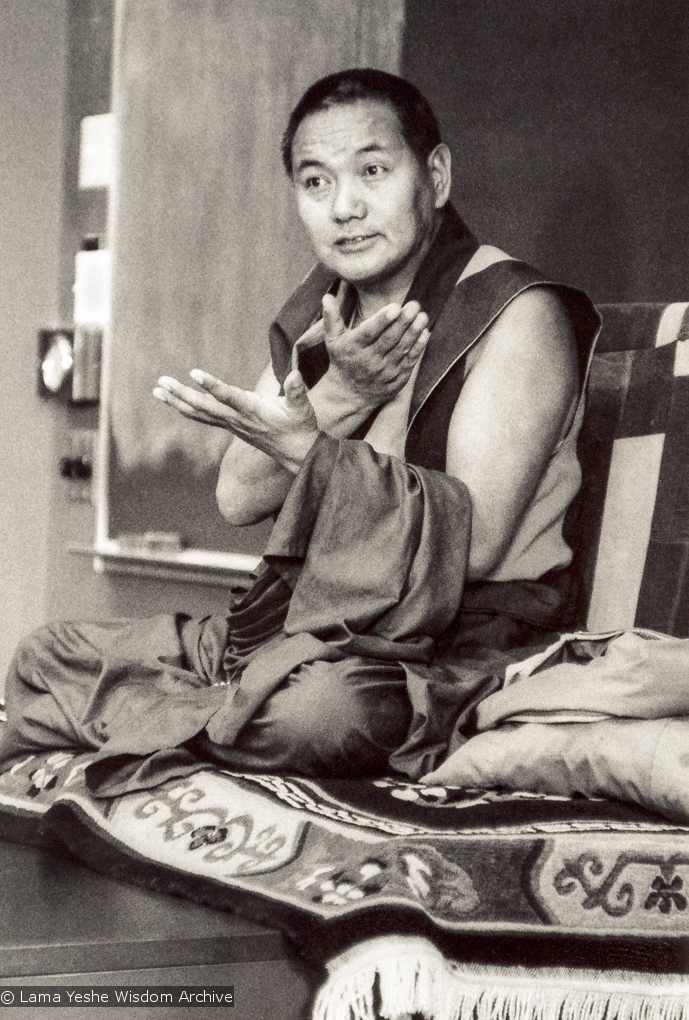 Lama teaching at UCSC, 1978