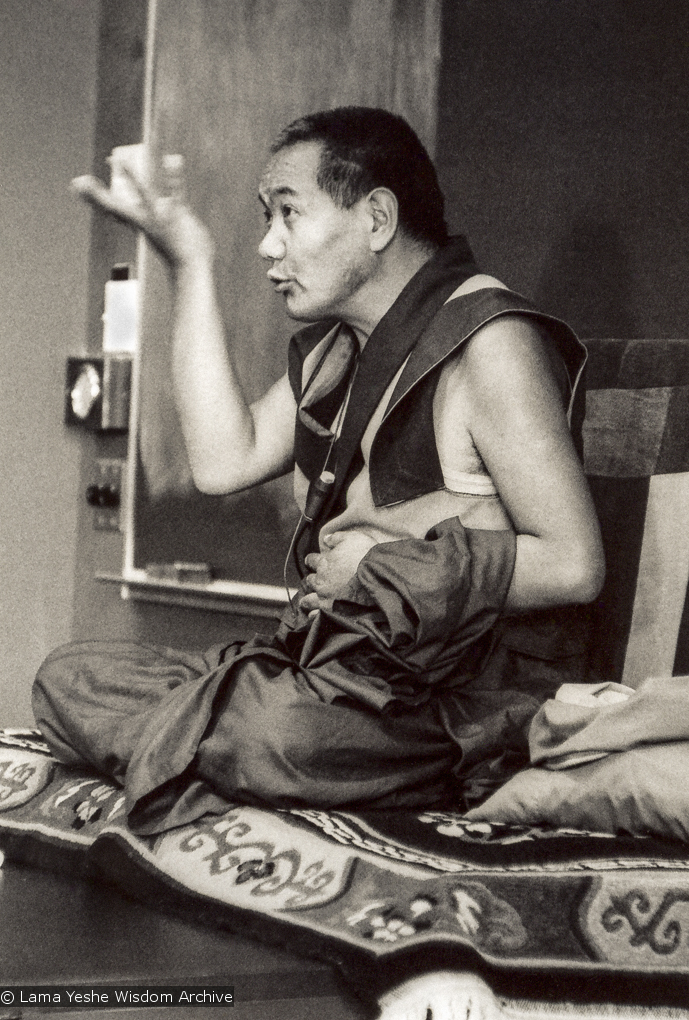 Lama teaching at UCSC, 1978