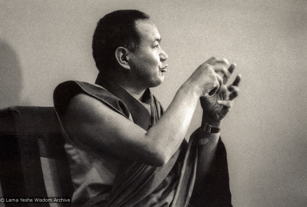 Lama teaching at UCSC, 1978