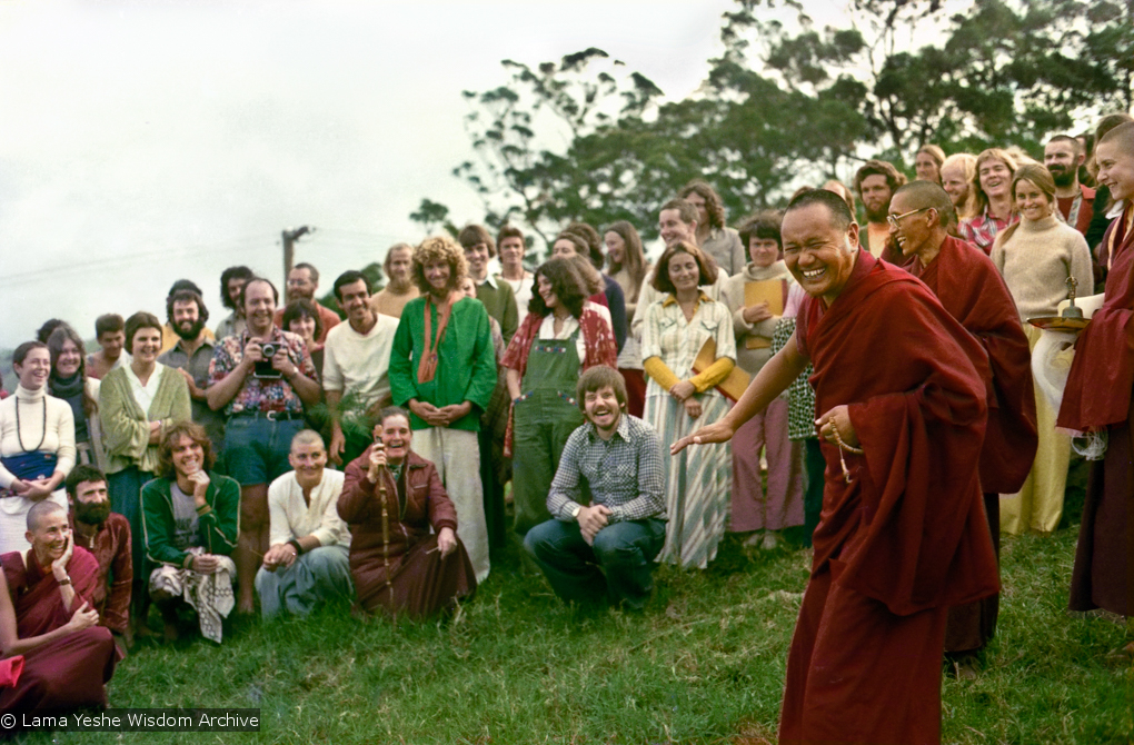 Blessing the prayer-flag pole, CIN, 1976
