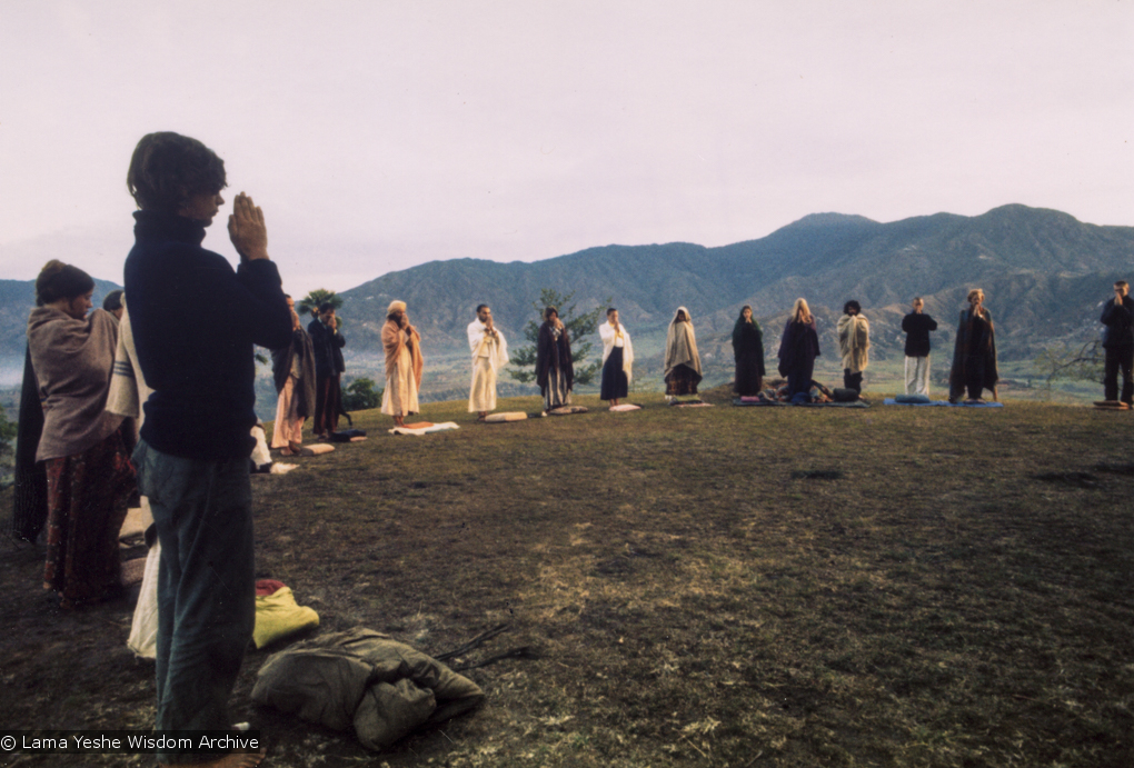 Meditating on Kopan Hill, 1971