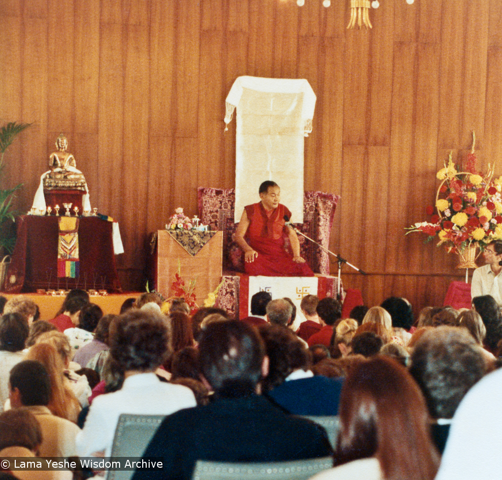 Lama Yeshe teaching in Geneva, 1983