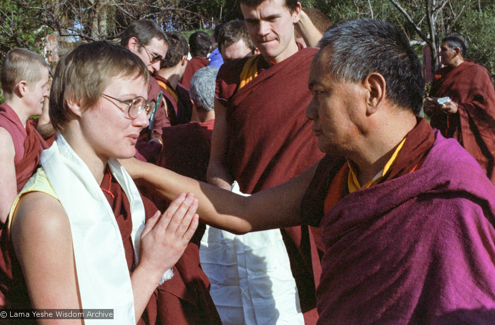 Lama Yeshe with Celia Smith, 1983