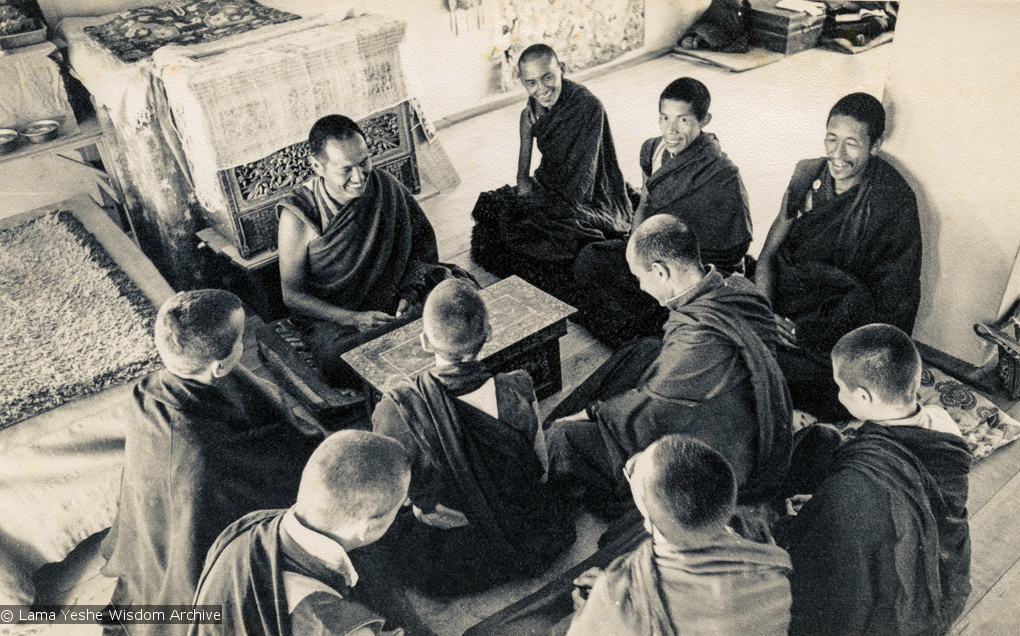 Lamas and monastics, Kopan, 1974