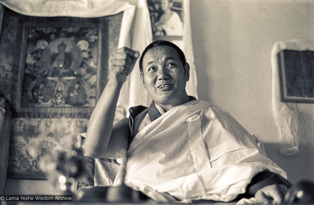 Lama teaching at Kopan, 1974