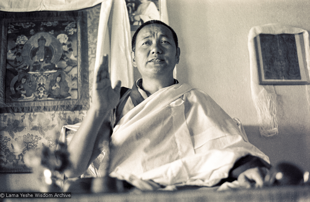 Lama teaching at Kopan, 1974