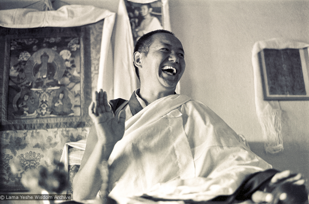 Lama teaching at Kopan, 1974